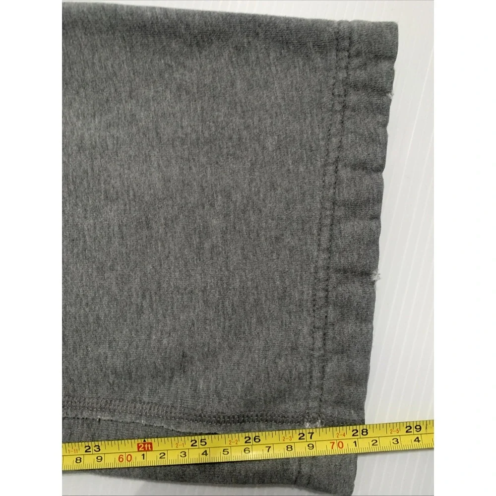 Y2K Hollister Sweat Pants Mens Small Distressed Grey Relax Wide Leg Drawstring
